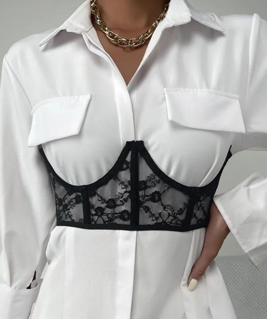 Ceinture Porte-jarretelles Vintage En Dentelle Rouge - Taille M - Style Corset/bandoulière - Neuf Sans étiquette