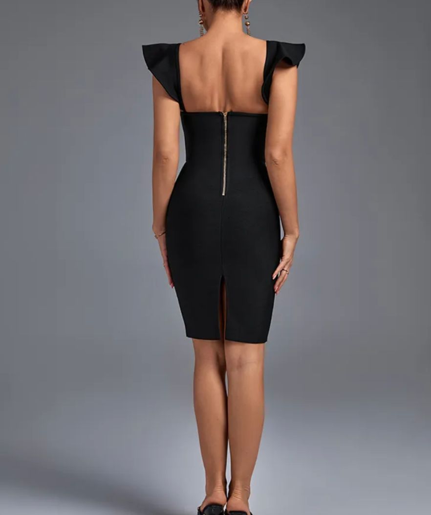 Robe Fourreau Corset HUGO BOSS Noire Sans Manches - Taille US 4 / IT 40 - Neuf Avec étiquettes