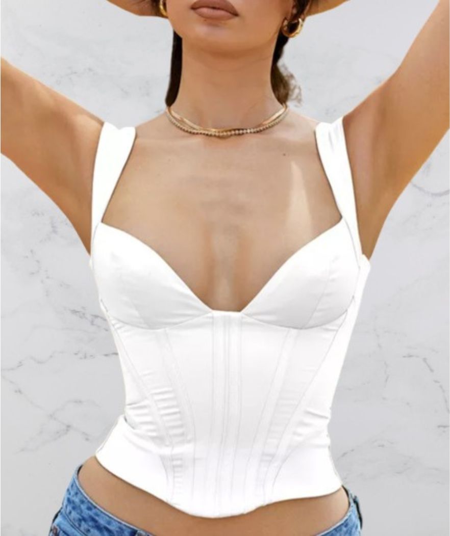 Corset Femme Blanc à Bretelles - univers-corset